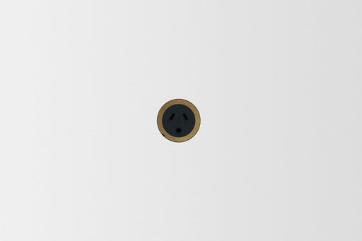 ZETR 48 Carbon Black outlet round pin in aged brass