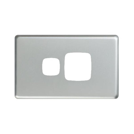 HPM Excel Single Powerpoint cover plate matt silver