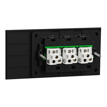 1043PA ZB  clipsal solis 3 gang switch zen black