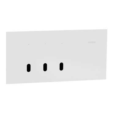 clipsal solis t 3 gang grid plate with cover frame white ceramic  1043TUA WC