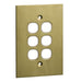 clipsal bbsl polished brass 6 gang grid and plate assembly