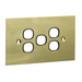 clipsal bbsl polished brass 5 gang grid and plate assembly