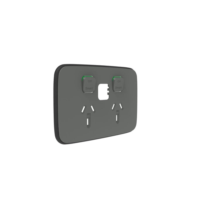 Clipsal Iconic Connected Double Powerpoint Outlet - Essence Skin Only