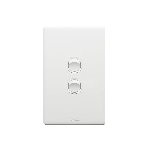 Legrand Excel Life Dedicated Plate 2 Gang Switch, Available in 5 Colours