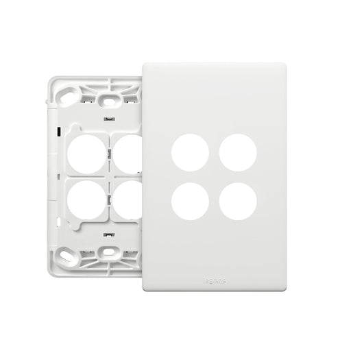 Legrand Excel Life 4 Gang Grid And Plate Assembly