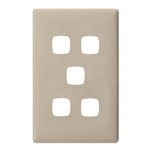 HPM Linea 5 Gang Switch - Cover Plate Only,Variety of Finishes