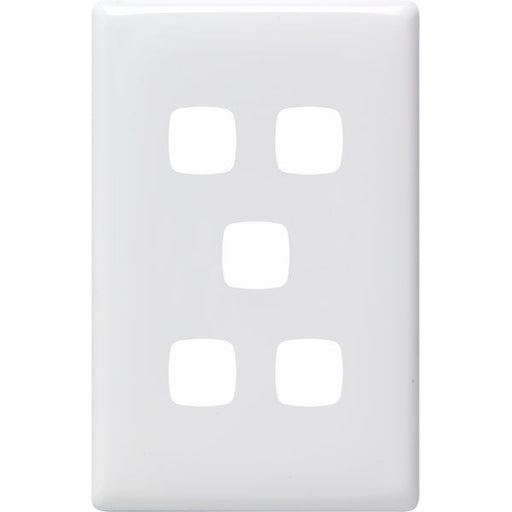 HPM Linea 5 Gang Switch - Cover Plate Only,Variety of Finishes