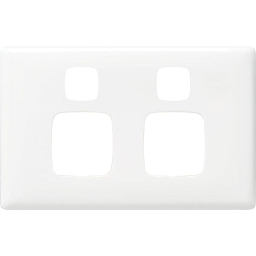 HPM Linea Double Switch Socket - Cover Plate Only, Variety of Finishes