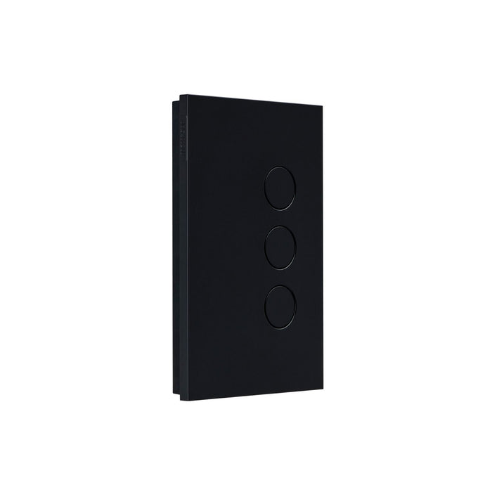 clipsal saturn zen grid plate assembly 3 gang black