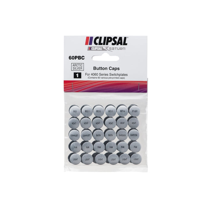 clipsal saturn series cap button pre label 60pb pack 6060pbc 3a