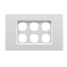 clipsal saturn zen grid plate assembly 6 gang white 30 series mechs