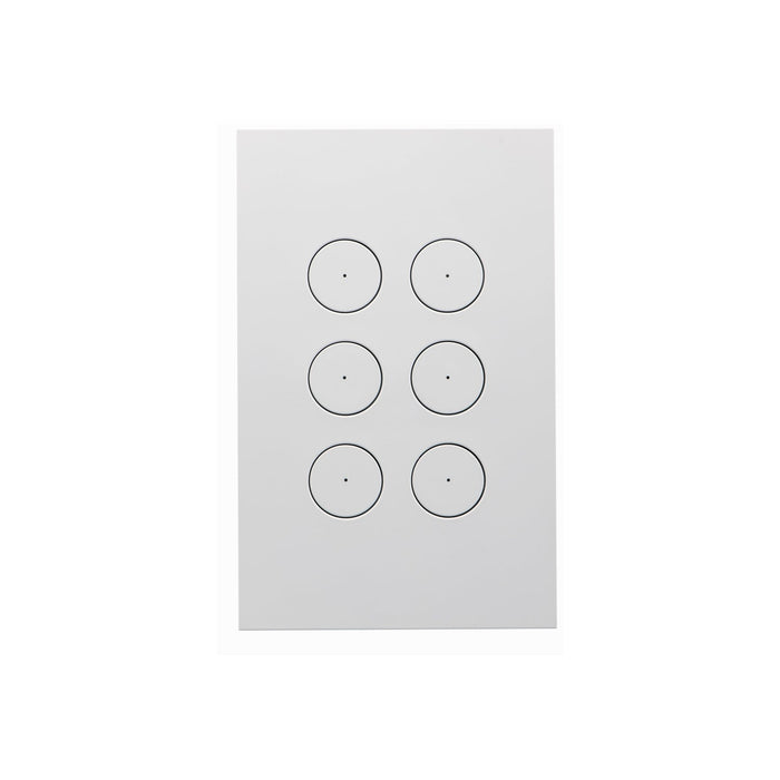 clipsal saturn zen grid plate assembly 6 gang white