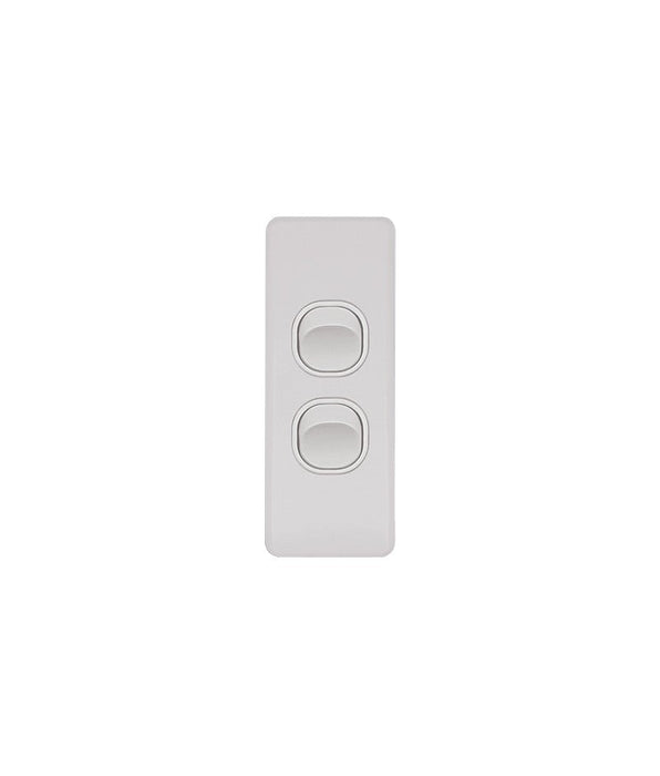 Trader Flat Cat 2 Gang Architrave Switch